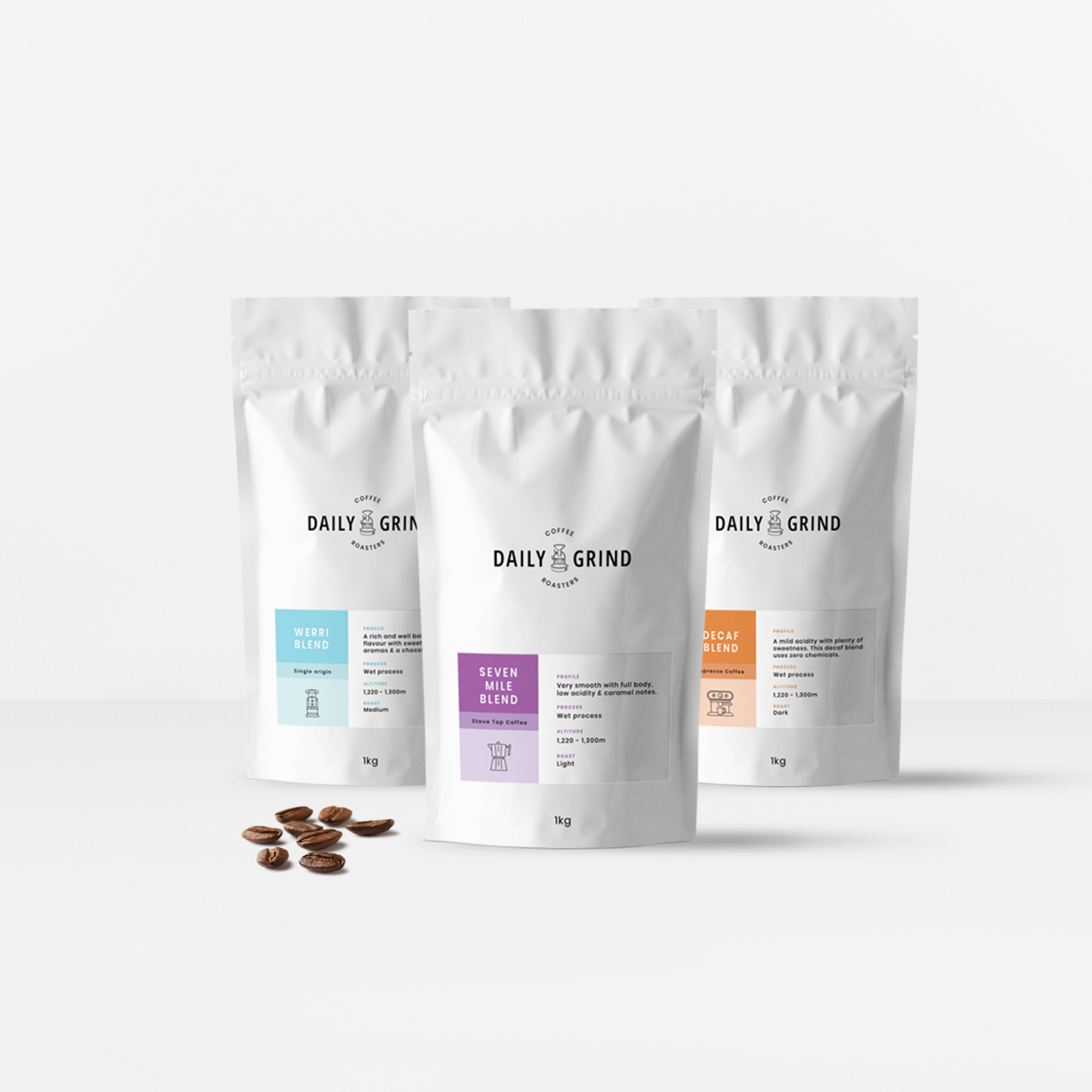Retail Product Packaging Design for Daily Grind